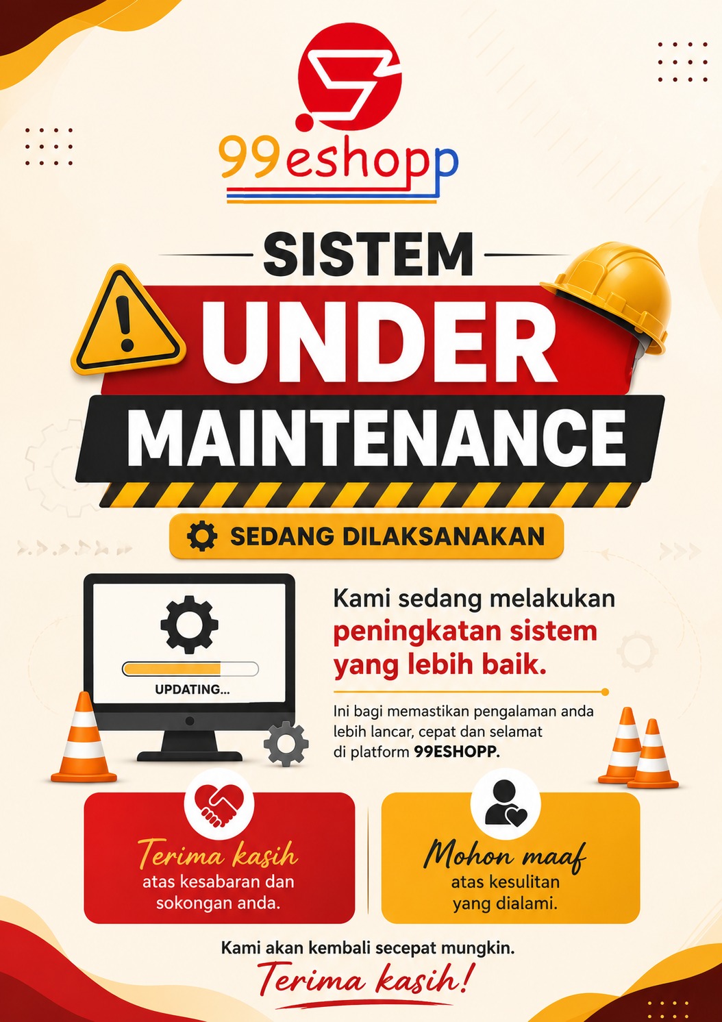 Maintenance Mode - 99 E-Shopping Mall